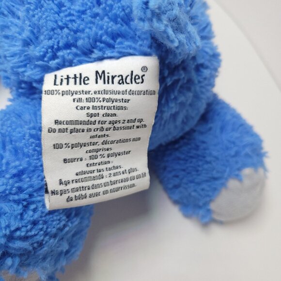 Little Miracles Blue Hippo Plush Hippopotamus Stuffed Animal Toy Lovey Costco - Picture 4 of 11